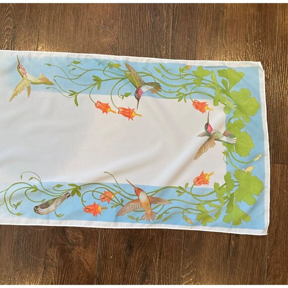 Hummingbird Ladies Neck Scarf Wrap With Floral Design National Wildlife Federati - Picture 11 of 16